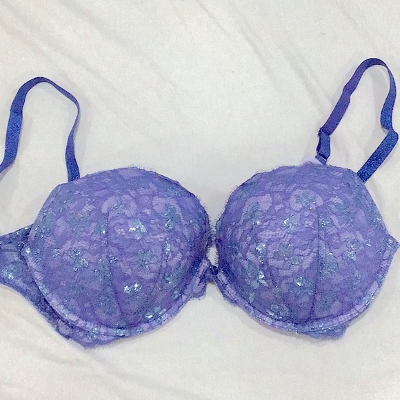 Lingerie Sale💋Sexy Mermaid 🧜♀️ shimmer tanzanite purple VS bra! Size 38D 😻👏 - Picture 7 of 7
